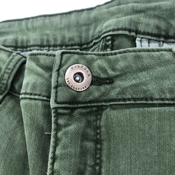 Pistols Green Cotton Cuffed Jean - Size 30 - Picture 4 of 8